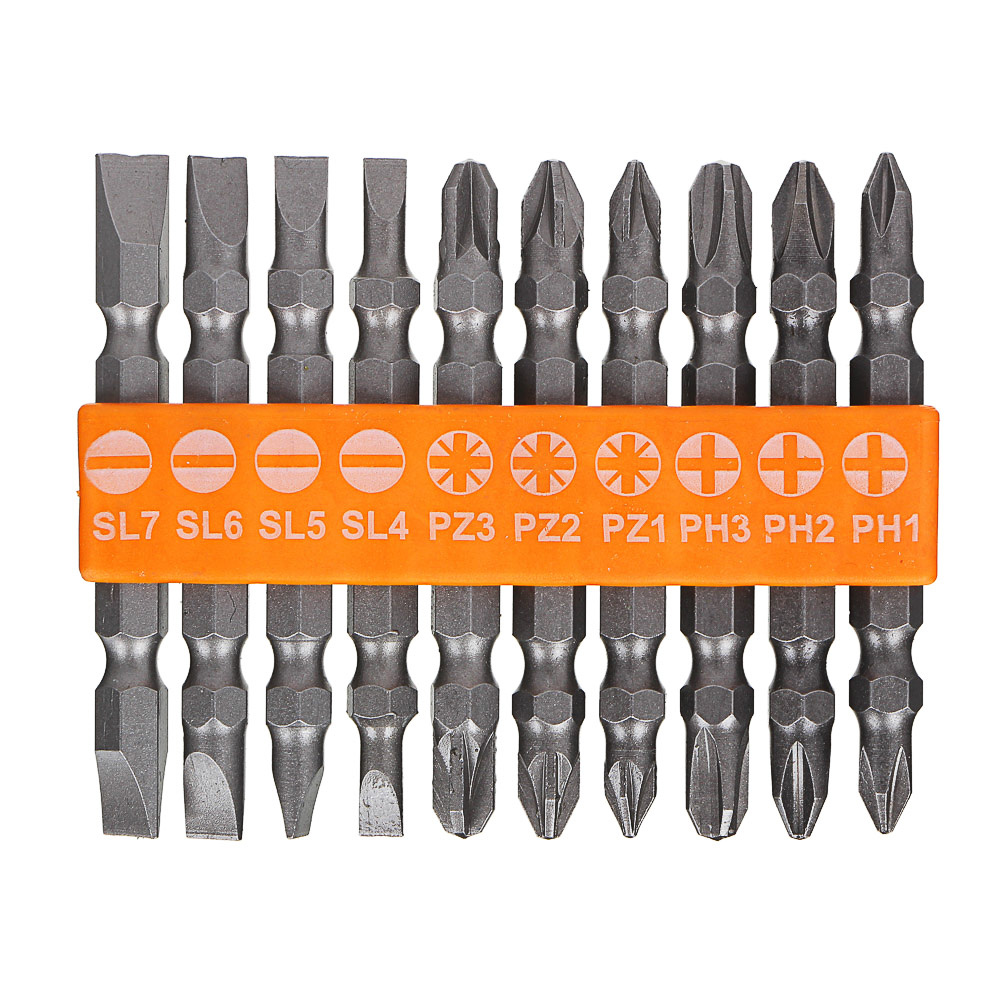 ЕРМАК Биты для шуруповерта, двусторонние, сталь S2, длина 65 мм, арт.№ 601-050