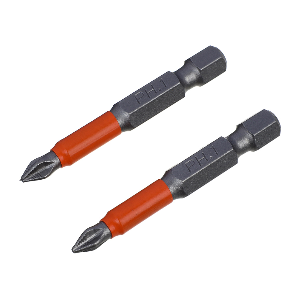 ЕРМАК Биты для шуруповерта PH1 длина 50 мм, сталь S2, 2 штуки, ПРОФИ СЕРИЯ, арт.№ 601-051