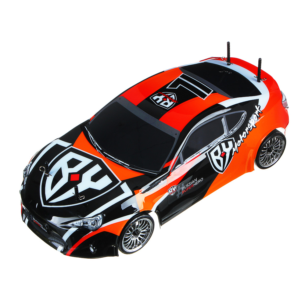 BY Автомобиль гоночный высокоскоростной Р/У, 1:10, 70км/ч, нитро-эффект, 60,5х29,5х19,5см, арт.№ 293-108