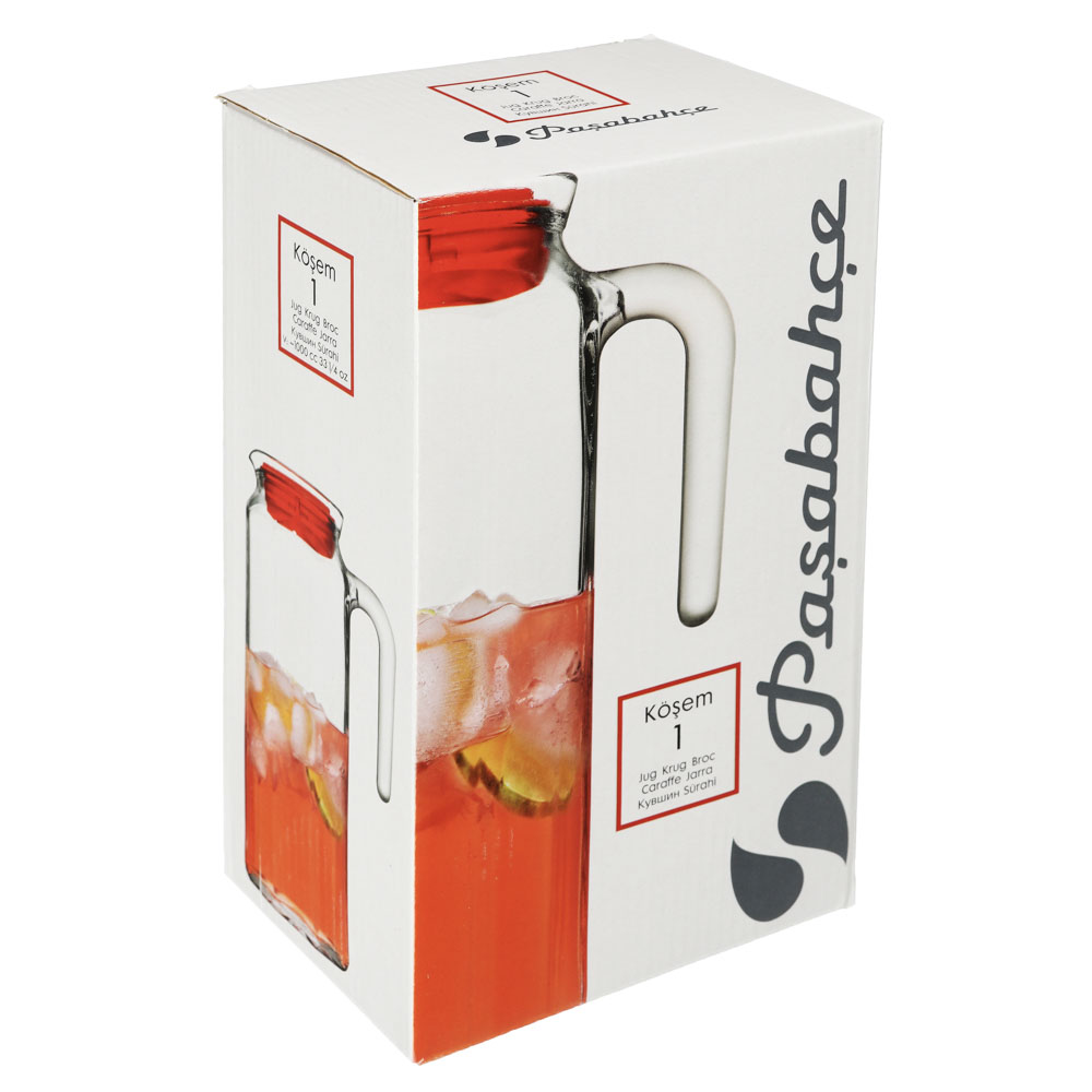 PASABAHCE Кувшин 1000мл, стекло, Кошем, с крышкой, 80051BR, арт.№ 878-438