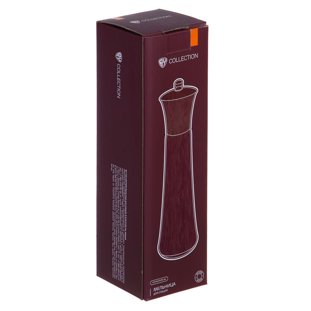 BY COLLECTION Мельница для специй, 6.5x6.5x24см, акация, арт.№ 827-107