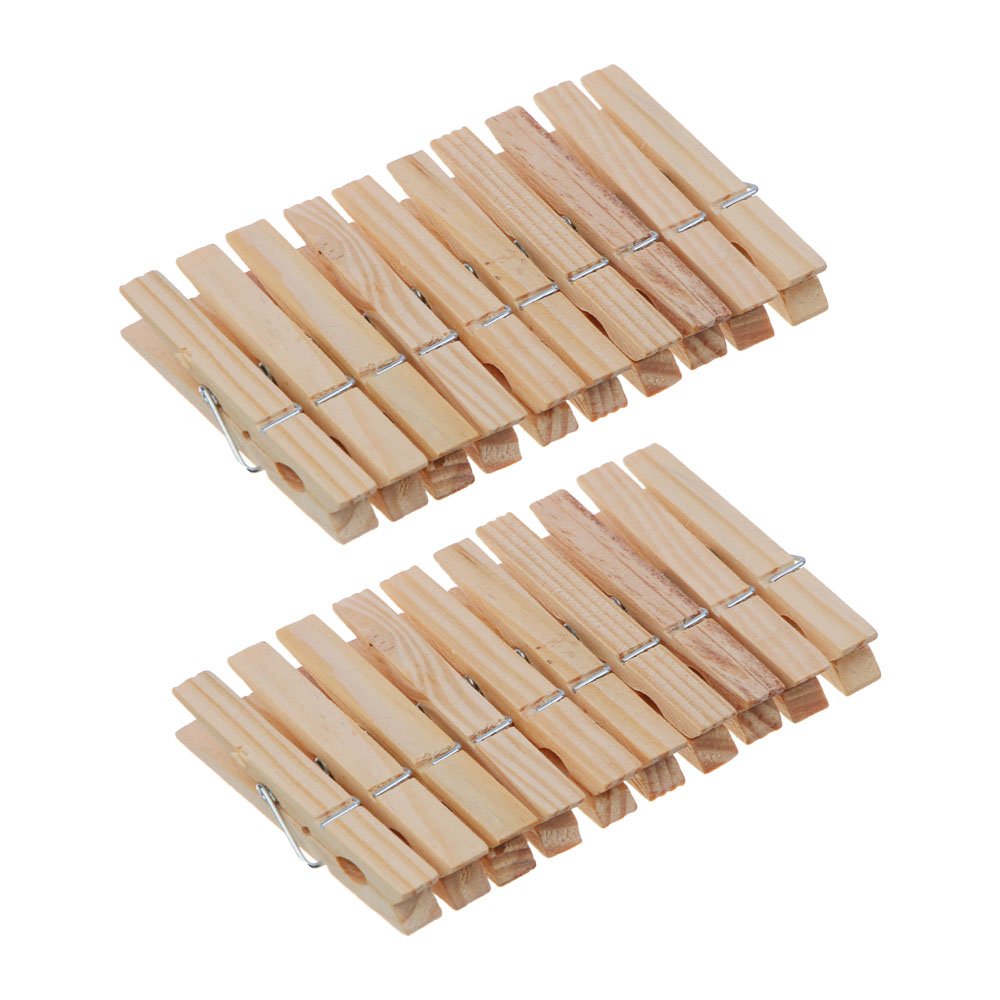 Набор прищепок тм VETTA, натуральное дерево, 20шт, арт.№ 453-122