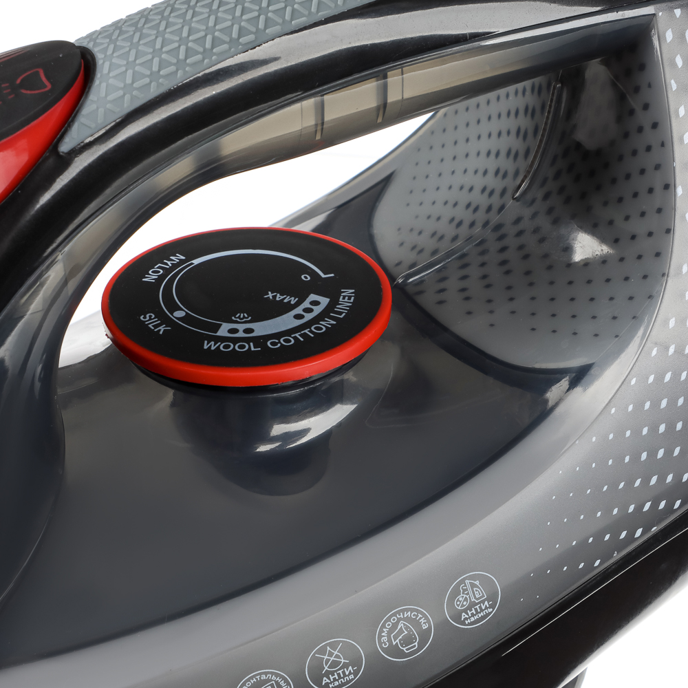 LEBEN Утюг 2600ВТ керам, антинакипь антикапля шнур 2,2м, арт.№ 249-058