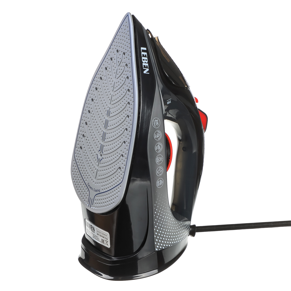 LEBEN Утюг 2600ВТ керам, антинакипь антикапля шнур 2,2м, арт.№ 249-058