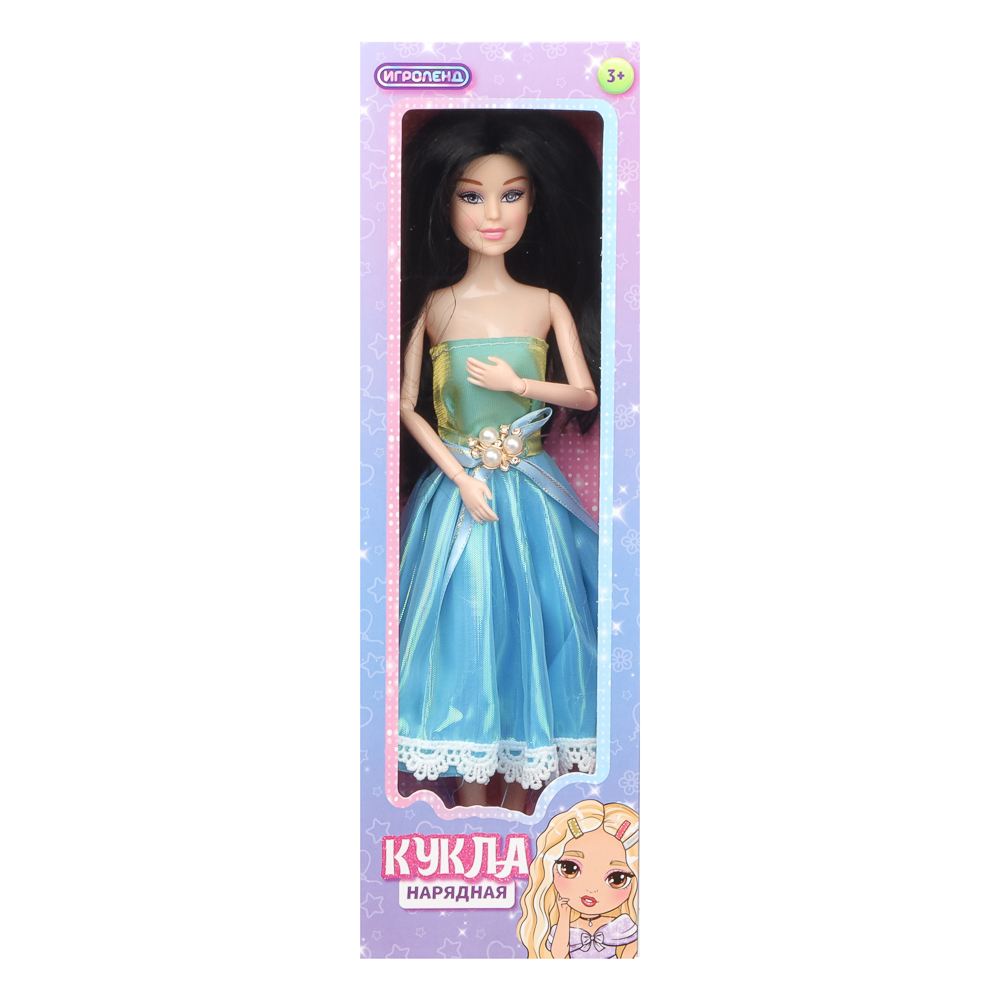 ИГРОЛЕНД Кукла нарядная 27 см, PP, PVC, 10х5х32,5 см, 6 диза, арт.№ 436-146