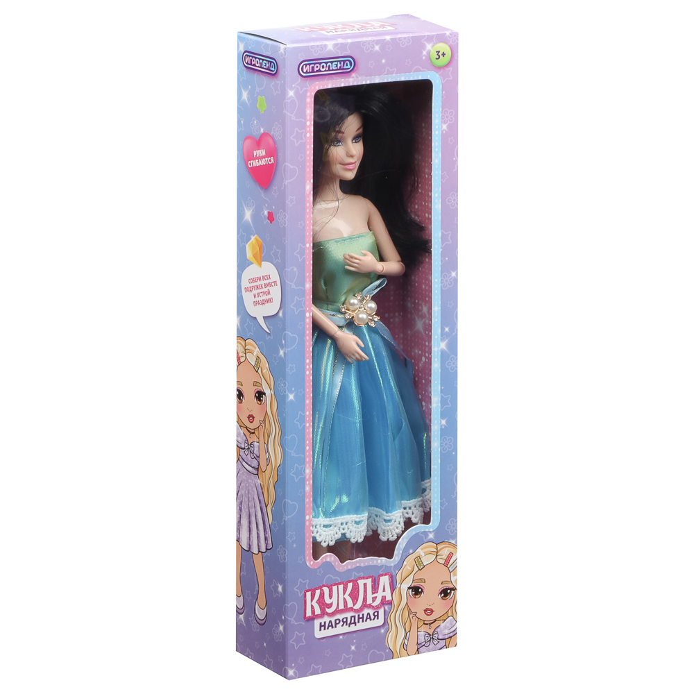 ИГРОЛЕНД Кукла нарядная 27 см, PP, PVC, 10х5х32,5 см, 6 диза, арт.№ 436-146