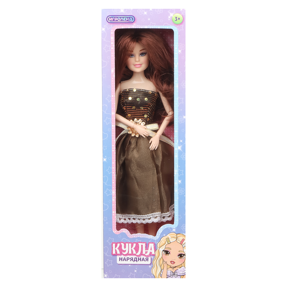 ИГРОЛЕНД Кукла нарядная 27 см, PP, PVC, 10х5х32,5 см, 6 диза, арт.№ 436-146