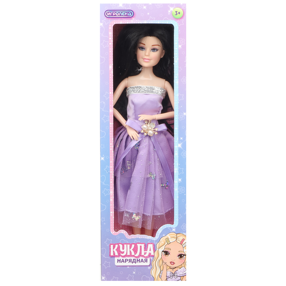 ИГРОЛЕНД Кукла нарядная 27 см, PP, PVC, 10х5х32,5 см, 6 диза, арт.№ 436-146