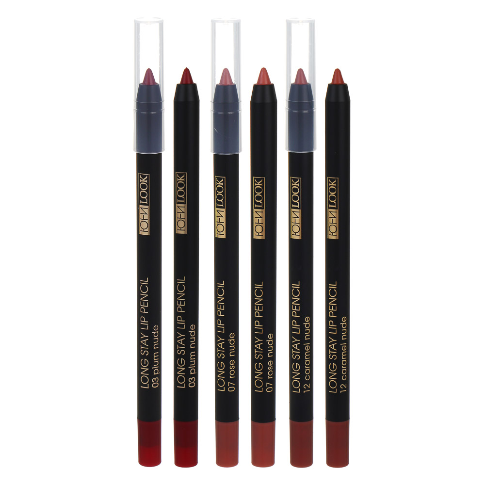 ЮНИLOOK Карандаш устойчивый для создания контура губ, 1,6 гр, 3 тона, арт.№ 330-573