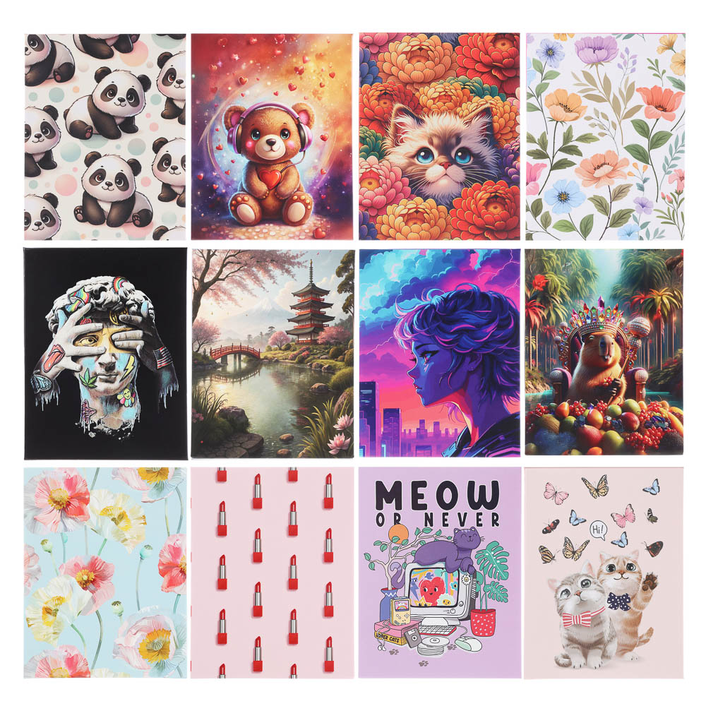 ЮНИLOOK Зеркало настольное, трансформер, картон, 13,5x17,2см, 12 цветов, арт.№ 347-049