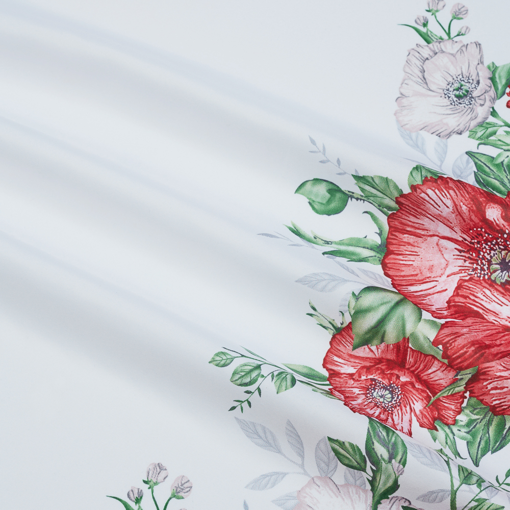 PROVANCE Маковое поле Скатерть текстильная 140х180см с водоотталкивающей пропиткой, 100% полиэстер, арт.№ 488-096