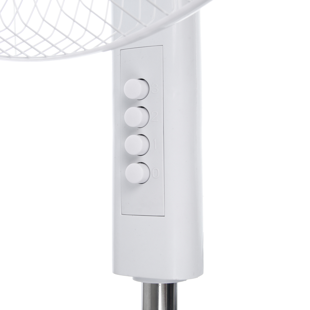 Вентилятор напольный тм LEBEN 45Вт, 3 скорости, диаметр 43см, 220в, белый, арт.№ 243-007