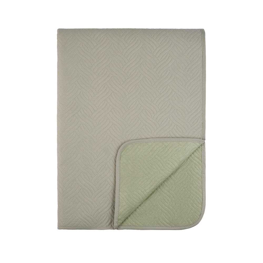 PROVANCE Эвкалипт Покрывало стеганое 180х200см, 100% полиэстер, зеленый, арт.№ 486-011
