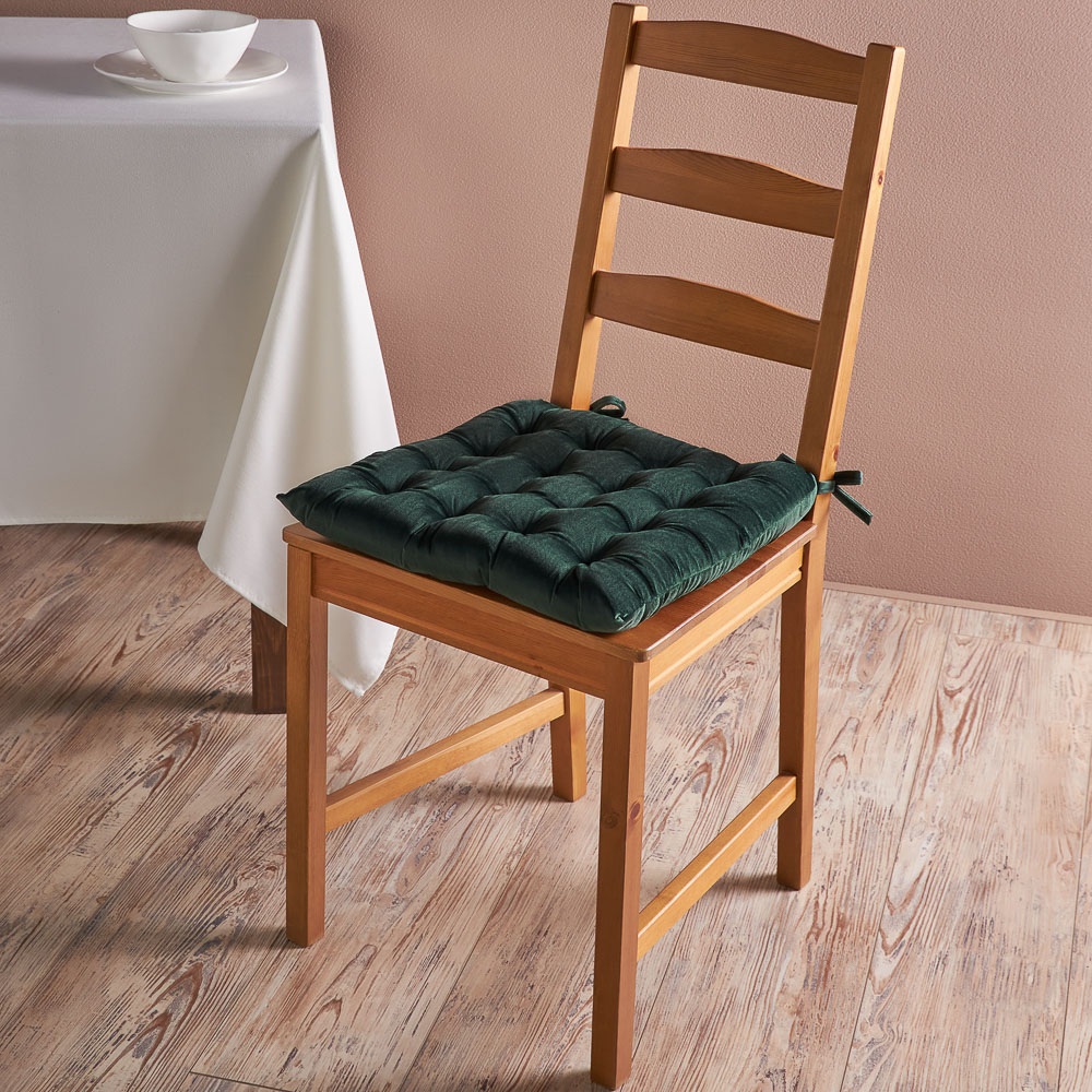 PROVANCE Эвкалипт Подушка на стул, 100% полиэстер, 38х38см, зеленый, арт.№ 486-014