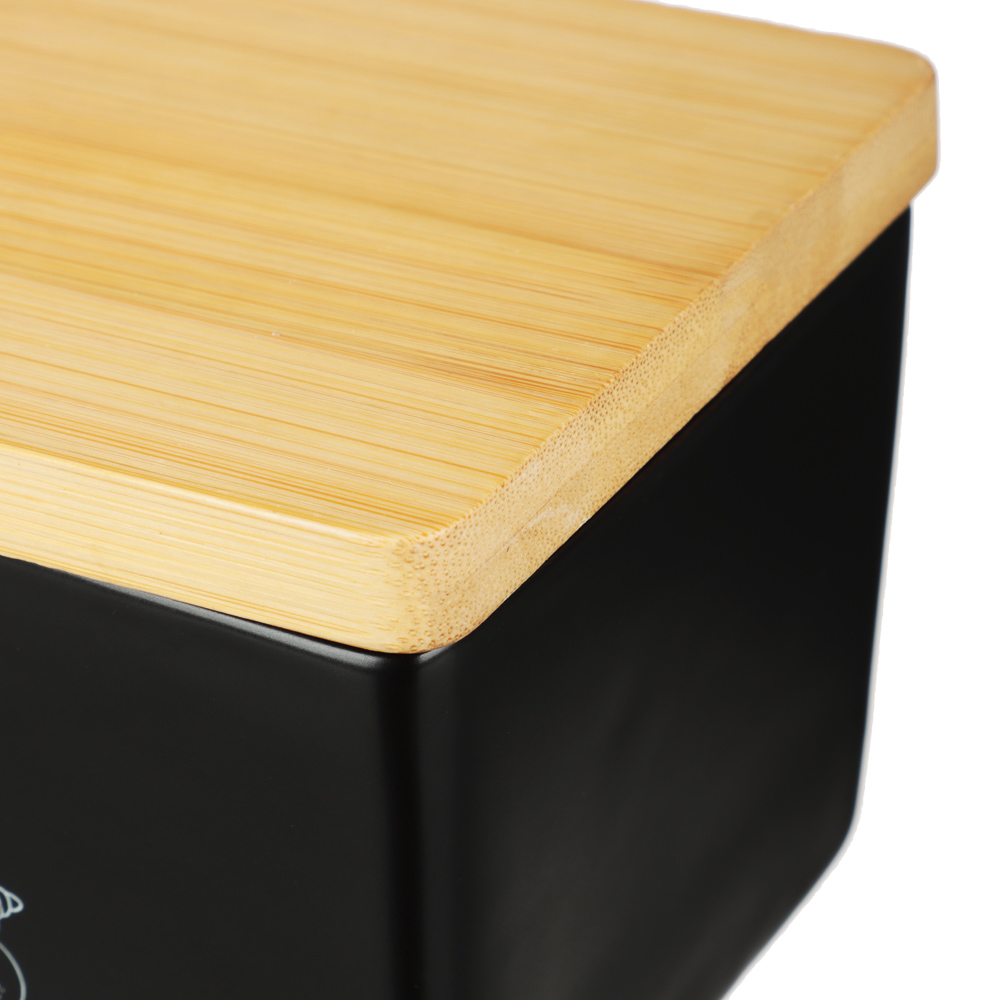 MILLIMI Бейкери Банка для соли, 300мл, 15,5х9х7,5см, керамика, бамбук, арт.№ 824-511