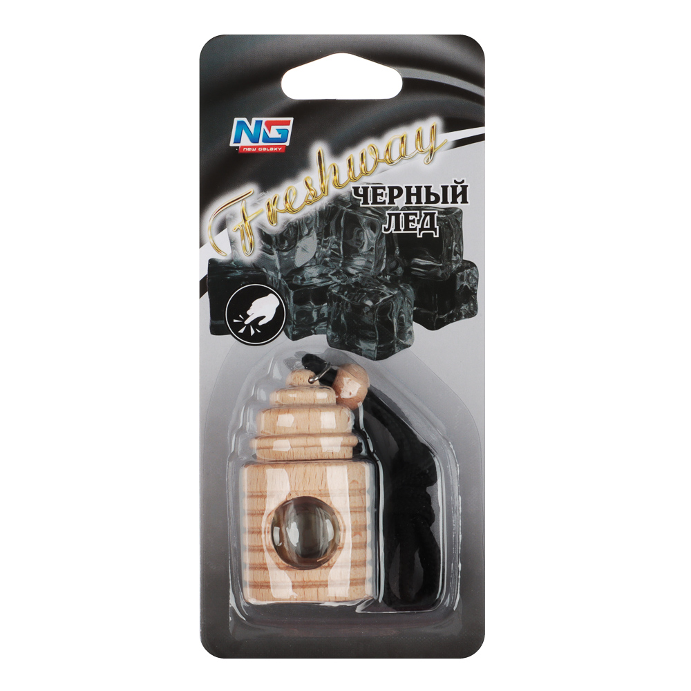 NEW GALAXY Ароматизатор подвесной Freshway, 5 мл, черный лед, арт.№ 794-299