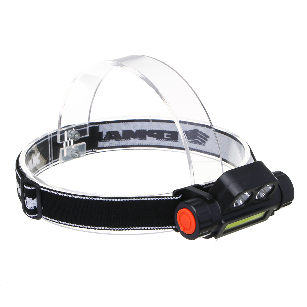 Фонарь налобный тм ЕРМАК, COB LED, 2 режима, 800мАч, зарядка USB, пластик, 92х35х45 мм, арт.№ 221-094