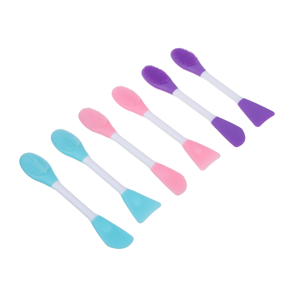 ЮНИLOOK Щеточка для умывания с лопаткой, ТПР, пластик PP, 16,5см, 2 модели, 3 цвета, ВЗ24-69, арт.№ 357-367