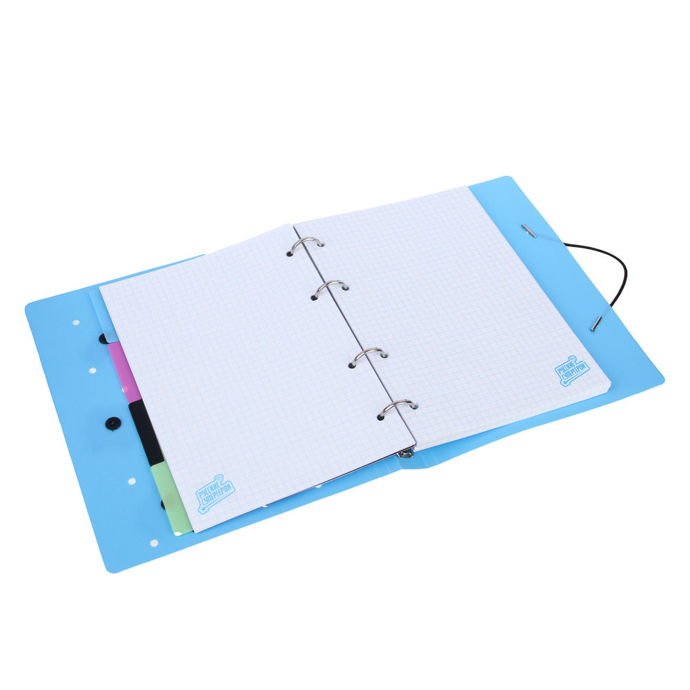 Тетрадь А5 BY Русские Супергерои "Кавай", с кольцевым механизмом, заменяемый блок 80 листов, 6 съемных фигурок, 3 дизайна, арт.№ 557-088