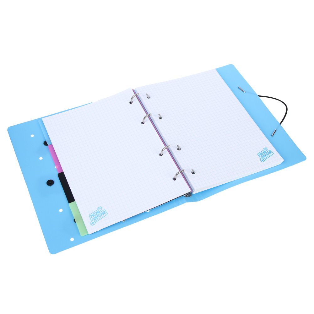 Тетрадь А5 BY Русские Супергерои "Кавай", с кольцевым механизмом, заменяемый блок 80 листов, 6 съемных фигурок, 3 дизайна, арт.№ 557-088