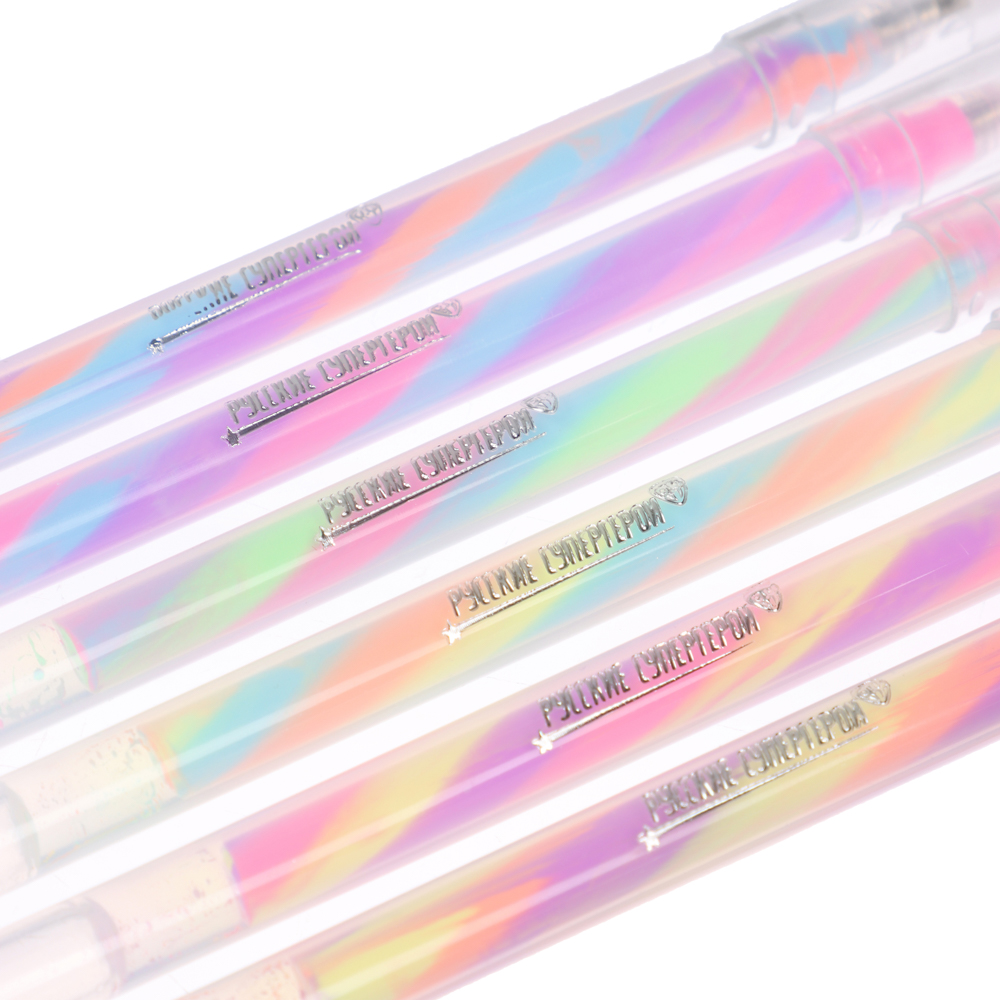 BY Русские Супергерои Набор ручек гелевых, 6шт, многоцв., флуор.чернила, 1,2мм, "Джуниор", ПВХ бокс, арт.№ 627-007