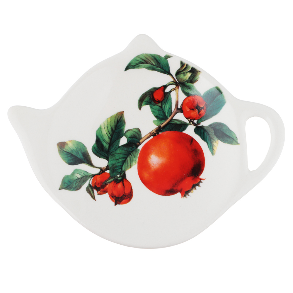 MILLIMI Гранат Подставка под чайный пакетик, 12х9х1,5см, керамика, арт.№ 824-140