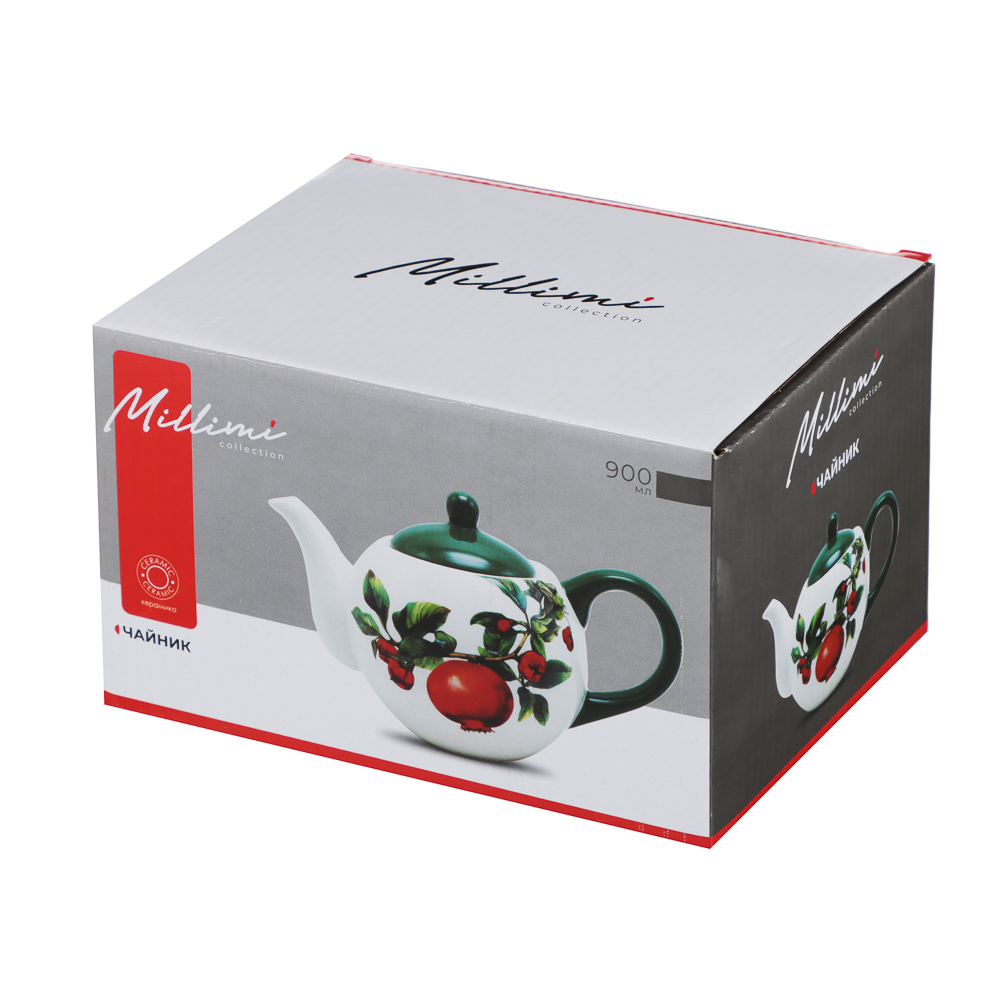 MILLIMI Гранат Чайник, 900мл, керамика, арт.№ 824-144