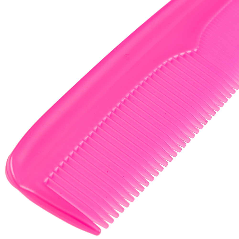 Расческа-гребень тм ЮНИLOOK, металлик, пластик, 17,7х3,1см, 4-6 цветов, арт.№ 319-017