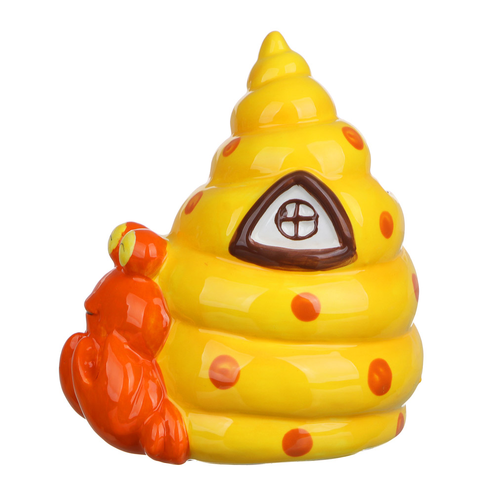 РЫЖИЙ Копилка Крабик, 13,5x11x14,8 см, керамика, цвет желтый, арт.№ 511-308