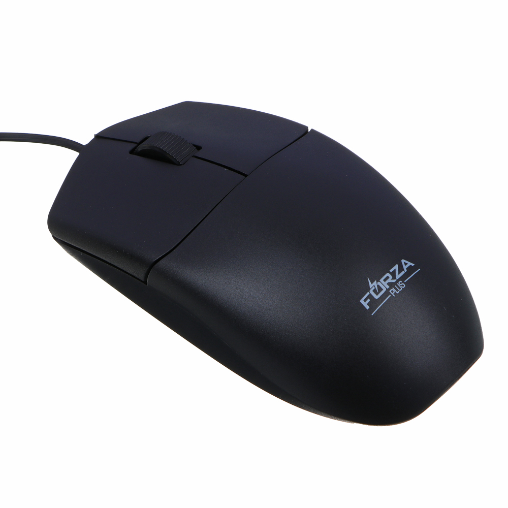 Компьютерная мышь проводная FORZA Стандарт, 1000DPI, длина провода 125см, чёрный, арт.№ 405-029