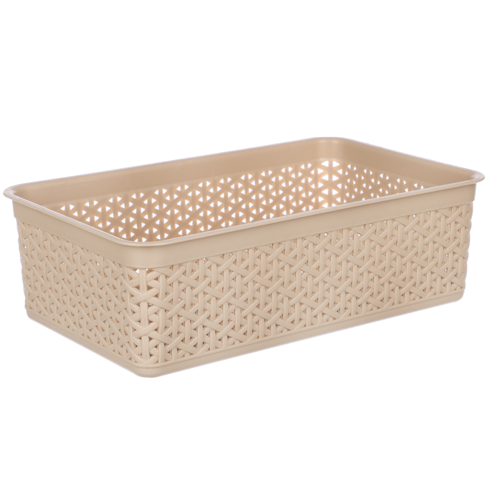 Корзинка универсальная Natural Style, 2,5л, 25,7х15,8х8см, пластик, 3 цвета, BQ1206, арт.№ 406-111