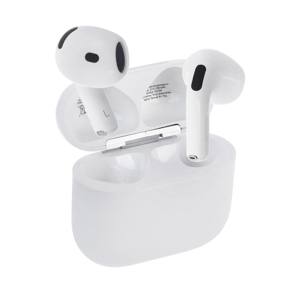Наушники беспроводные TWS BY Space Pods 4, вкладыши, 25/200мАч, BT 5.4, белый, арт.№ 410-288