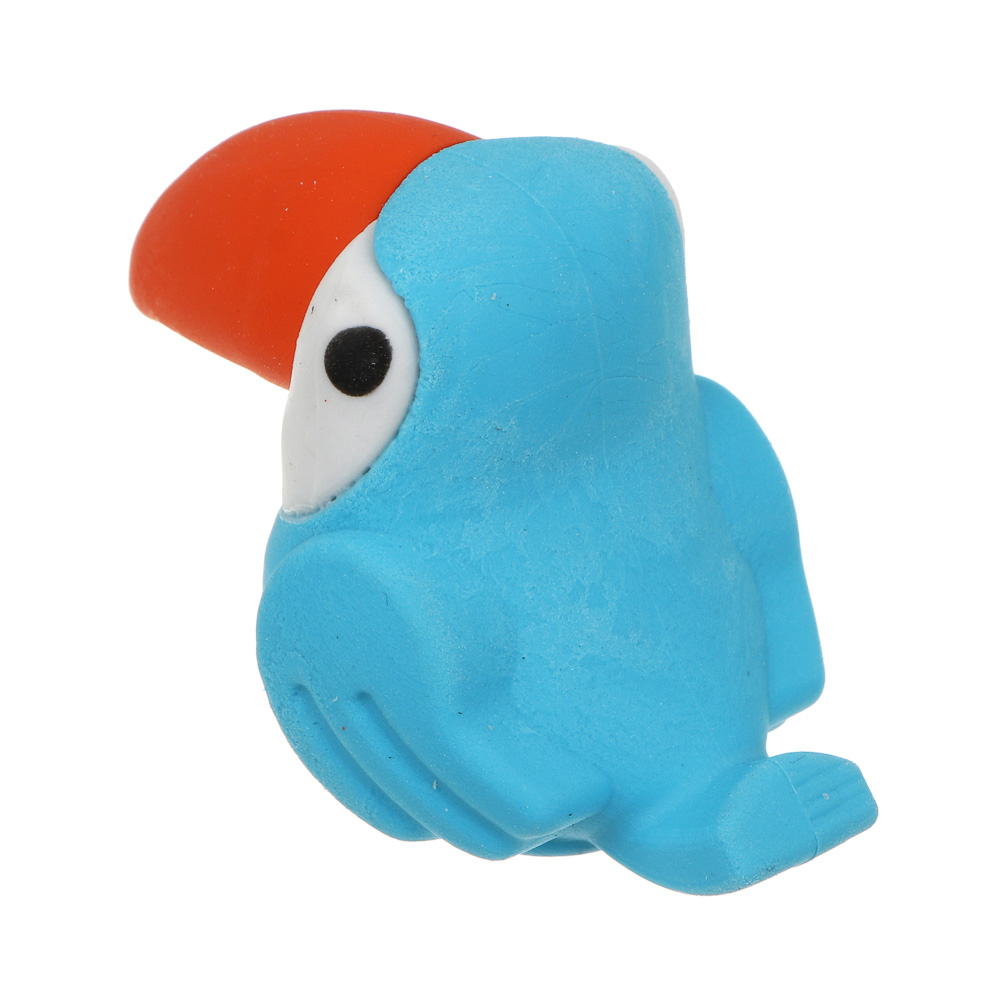 Ластик-топпер в форме тукана, ТПР, 3 цвета, 3х2,7х4 см, арт.№ 607-036