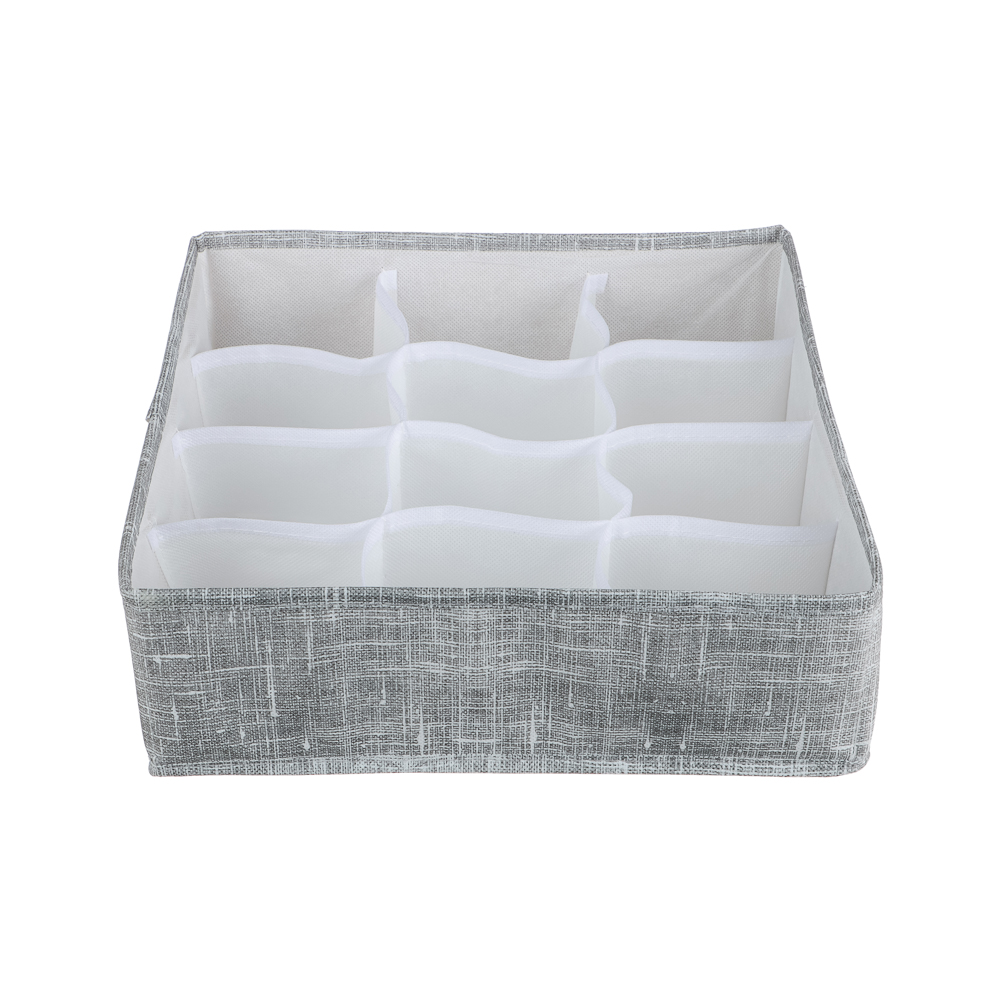 VETTA ЛЁН Кофр для мелочей, 30х30х10см, полиэстер,серый, арт.№ 457-552