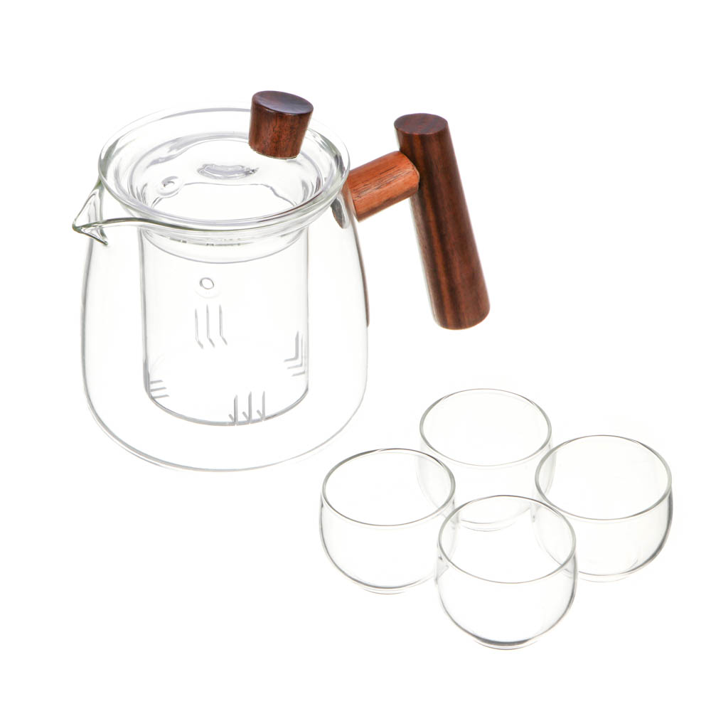 Набор подарочный чайный, стекло, дерево, арт.№ 531-060