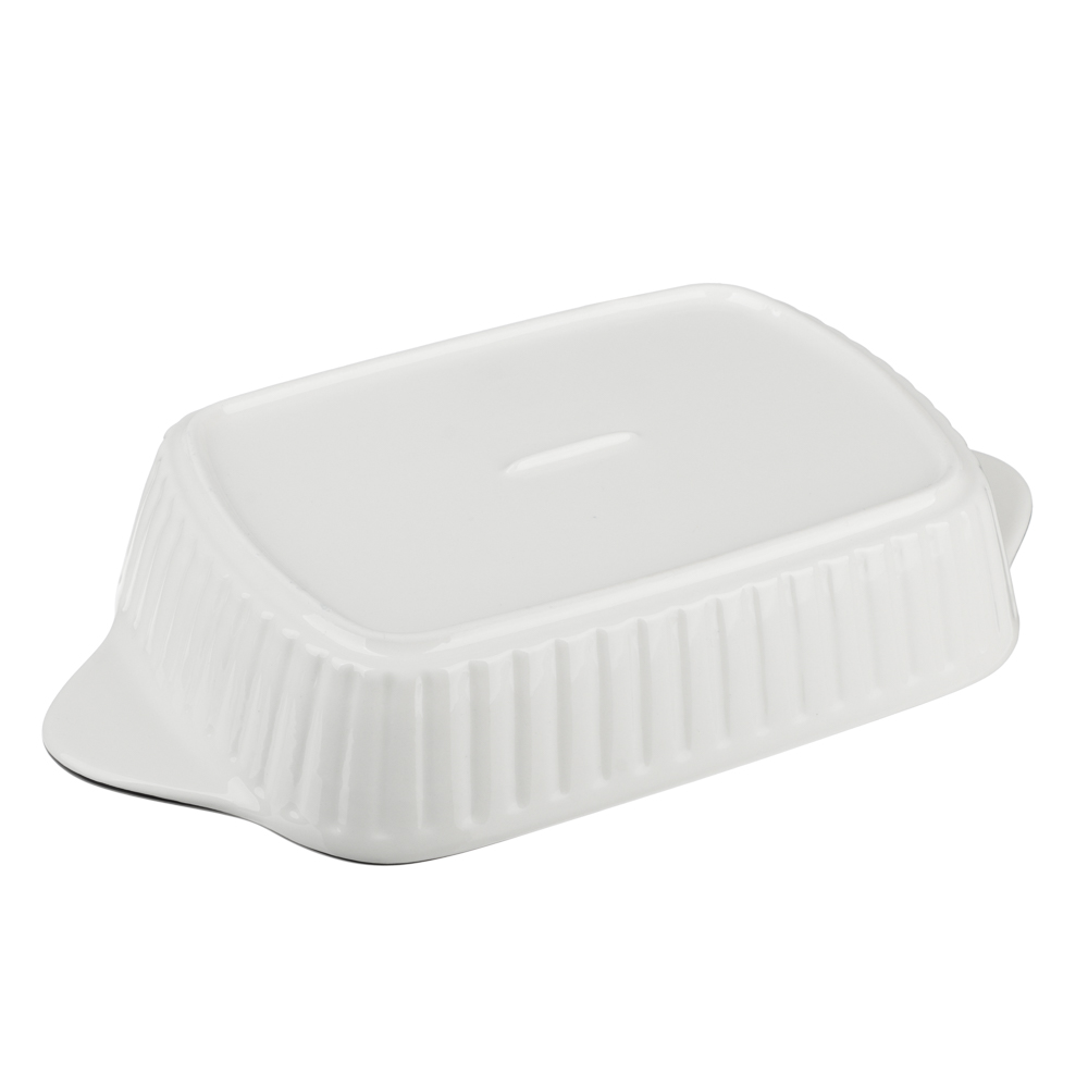 MILLIMI Соло Форма для запекания и сервировки прямоугольная, 800мл, 26,5х14х5см, фарфор, арт.№ 816-011