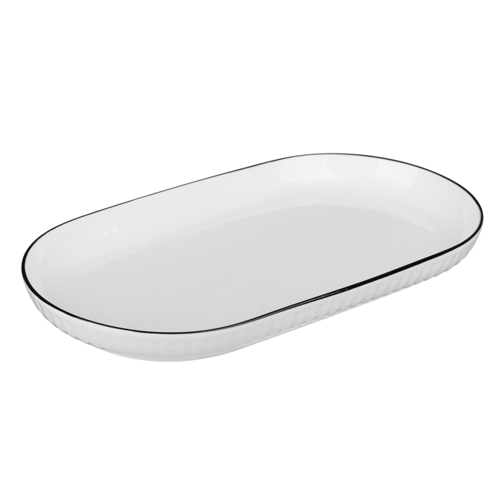 MILLIMI Соло Блюдо овальное, 500мл, 30х15,5х3см, фарфор, арт.№ 816-012
