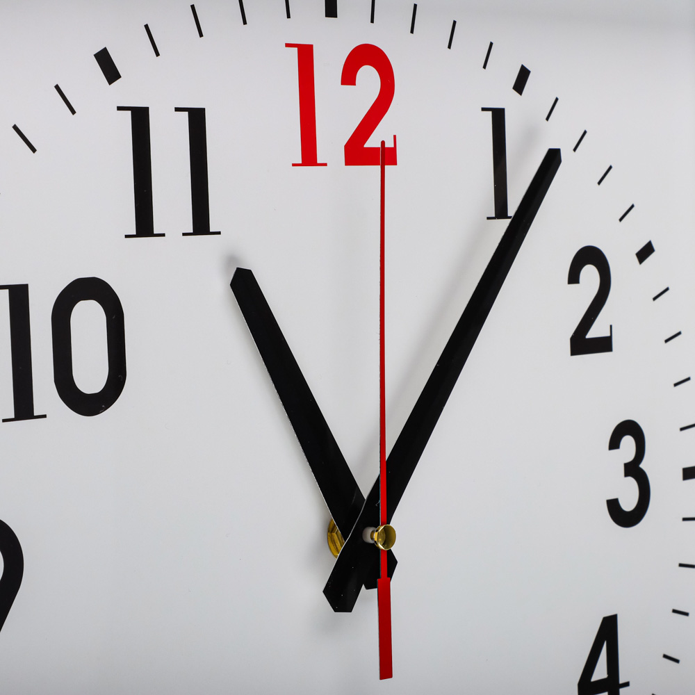 LADECOR CHRONO Часы настенные квадратные, пластик, стекло, 28 см, деревянная отделка, 2 дизайна, арт.№ 581-133