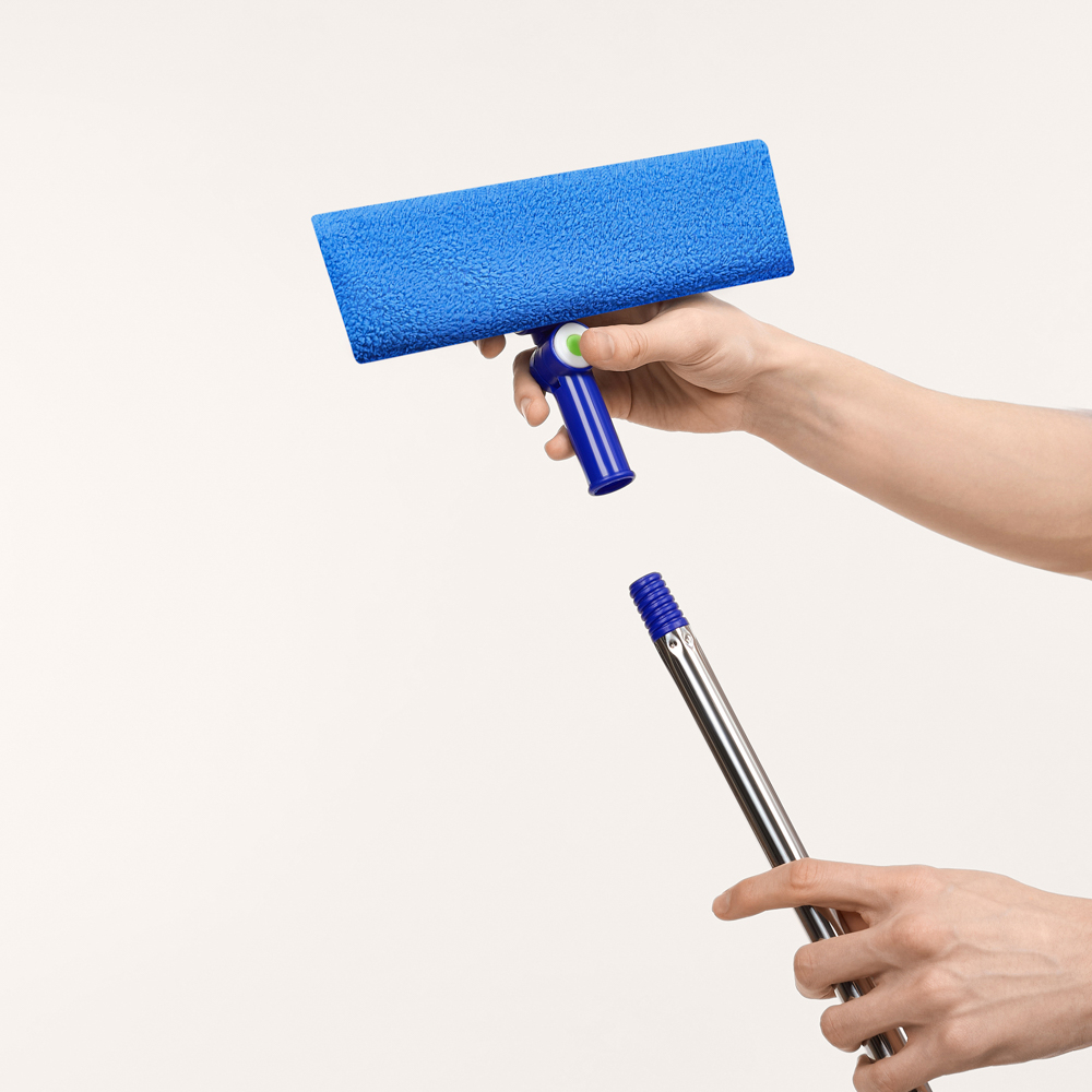 Окномойка тм VETTA, телескопическая ручка 58-96см, нерж.сталь, скребок 23см+микрофибра 25х7см, арт.№ 444-068