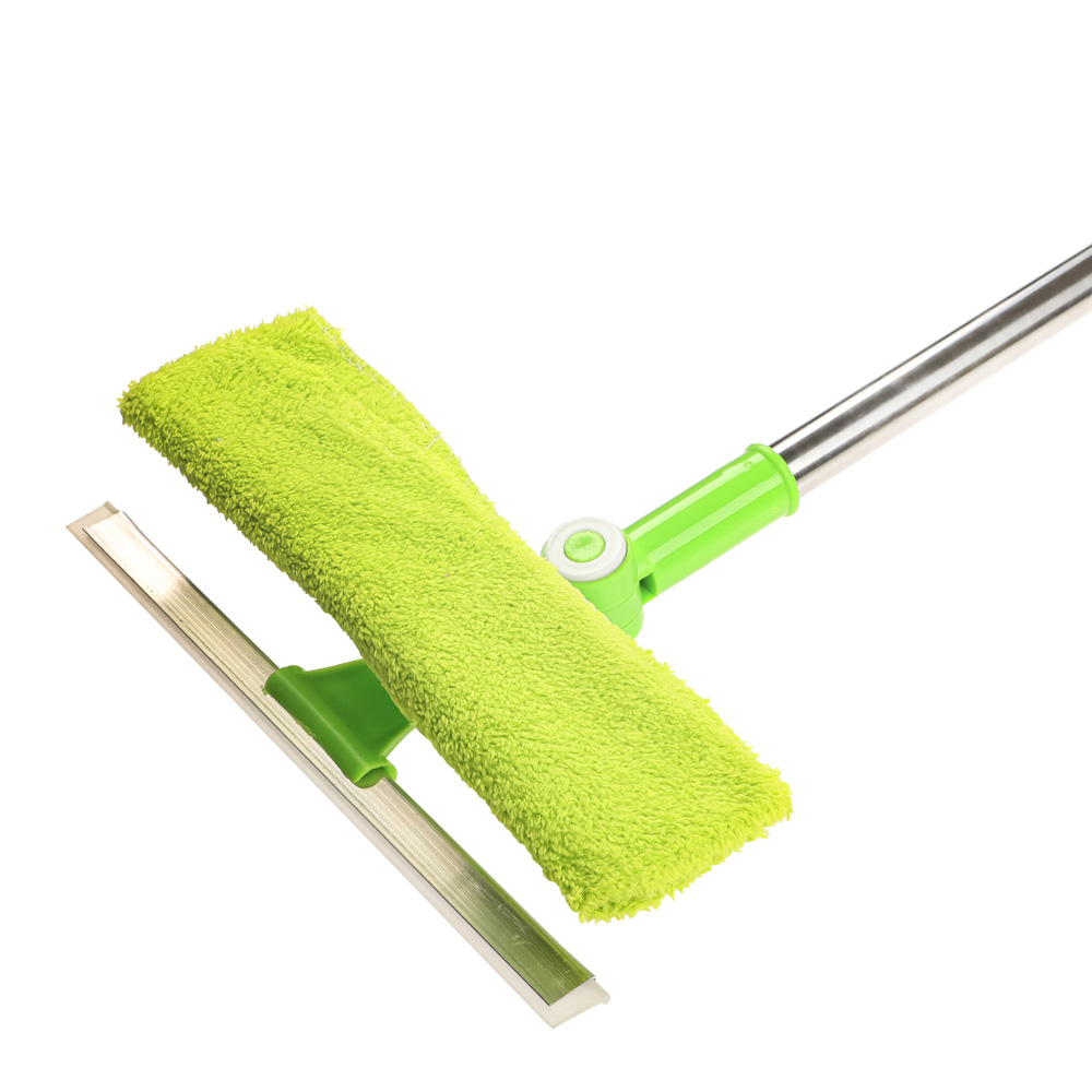 Окномойка тм VETTA, телескопическая ручка 58-96см, нерж.сталь, скребок 23см+микрофибра 25х7см, арт.№ 444-068