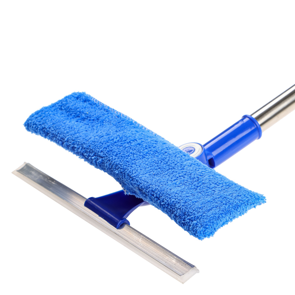 Окномойка тм VETTA, телескопическая ручка 58-96см, нерж.сталь, скребок 23см+микрофибра 25х7см, арт.№ 444-068