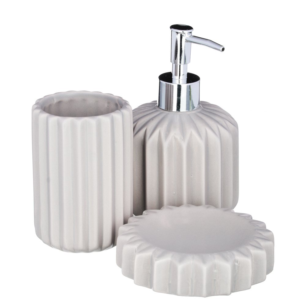 VETTA Набор для ванной 3 пр., керамика, "Солнце", 2 цвета, арт.№ 463-001