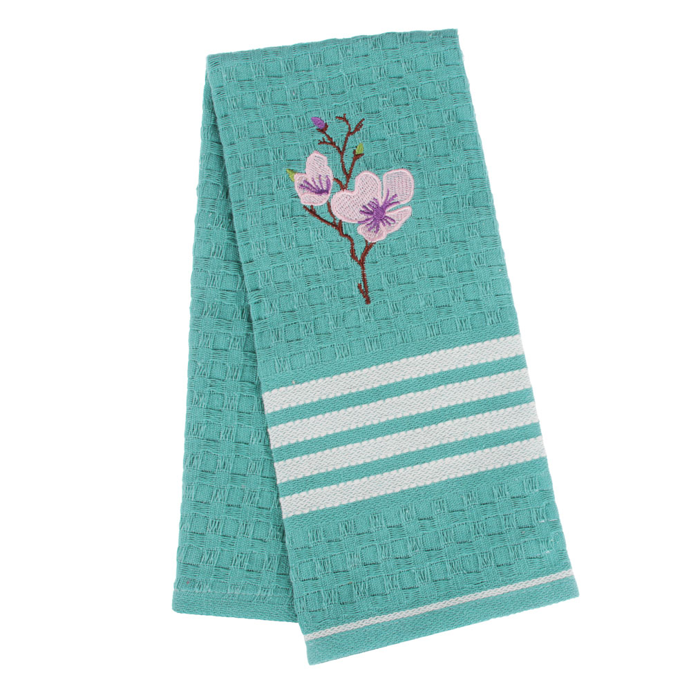 PROVANCE Мятный Латте Полотенце вафельное с вышивкой, 100% хлопок, 40х60см, 3 дизайна, арт.№ 488-046