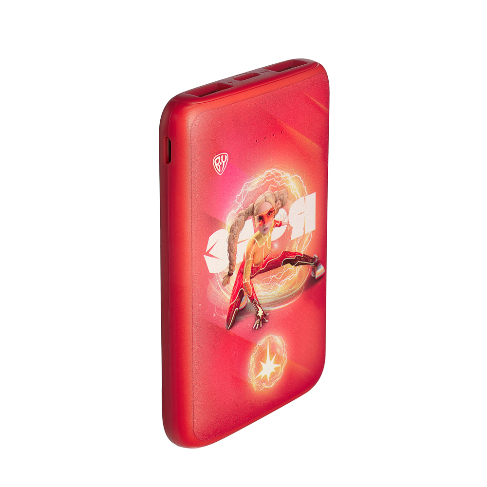 BY Аккумулятор мобильный, 5000 мАч, 2xUSB-A, 1xUSB-C,1xMicro-USB, QC+PD, 5А, Герои, ЗАРЯ, арт.№ 031-085