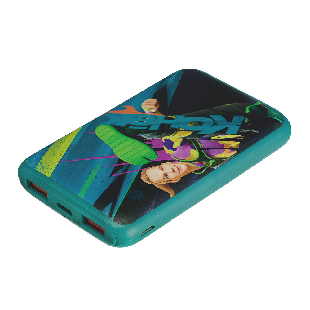 BY Аккумулятор мобильный, 5000 мАч, 2xUSB-A, 1xUSB-C,1xMicro-USB, QC+PD, 5А, Герои, КОНЁК, арт.№ 031-086