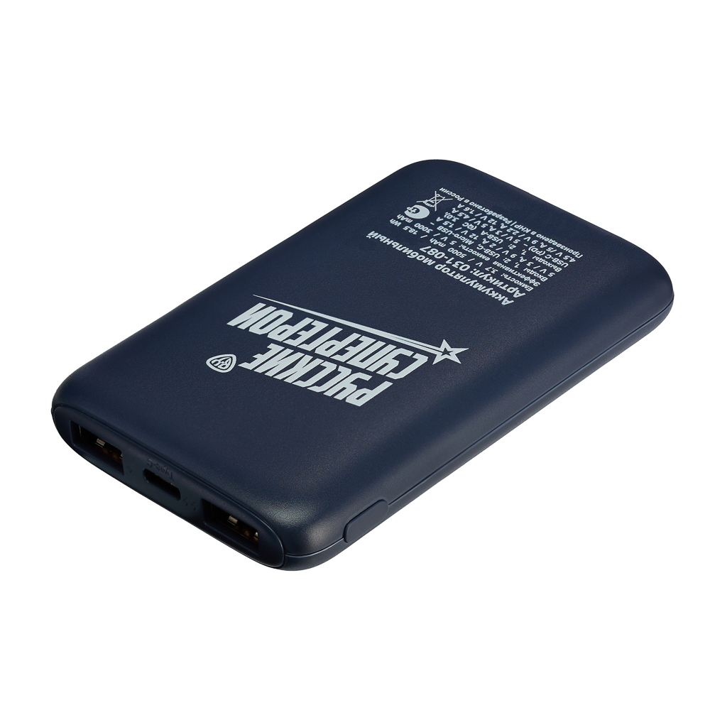 BY Аккумулятор мобильный, 5000 мАч, 2xUSB-A, 1xUSB-C,1xMicro-USB, QC+PD, 5А, Герои, ЛЕШИЙ, арт.№ 031-087
