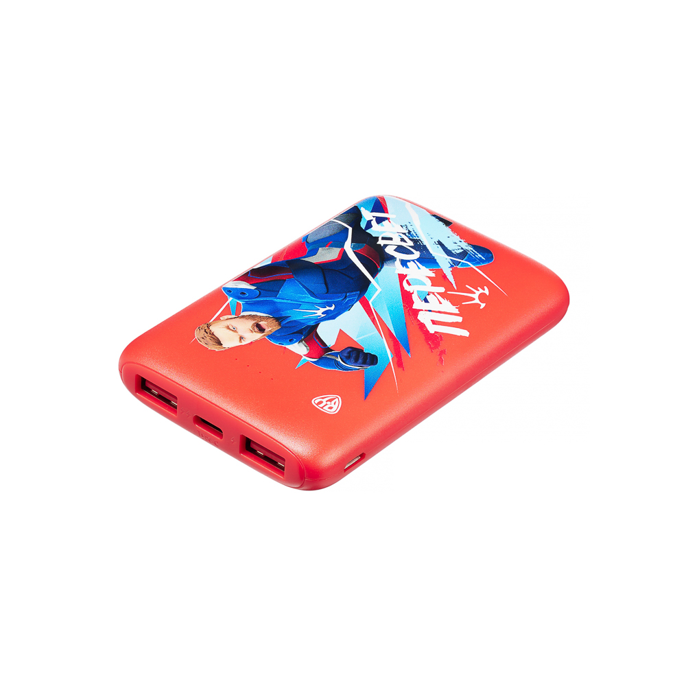 BY Аккумулятор мобильный, 5000 мАч, 2xUSB-A, 1xUSB-C,1xMicro-USB, QC+PD, 5А, Герои, ПЕРЕСВЕТ, арт.№ 031-088