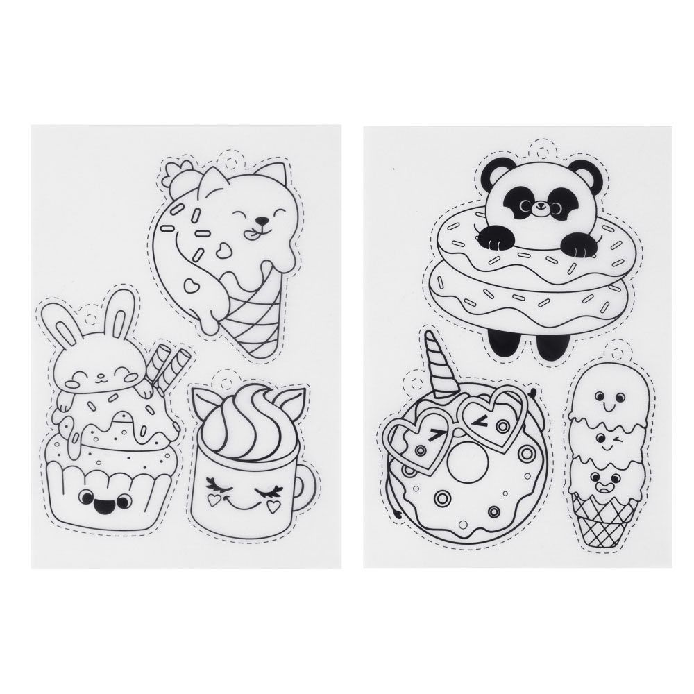 ХОББИХИТ Набор для творчества "Шринк пластик", PS, текстиль, цветные карандаши, 15,5х25см, 4 дизайна, арт.№ 283-005