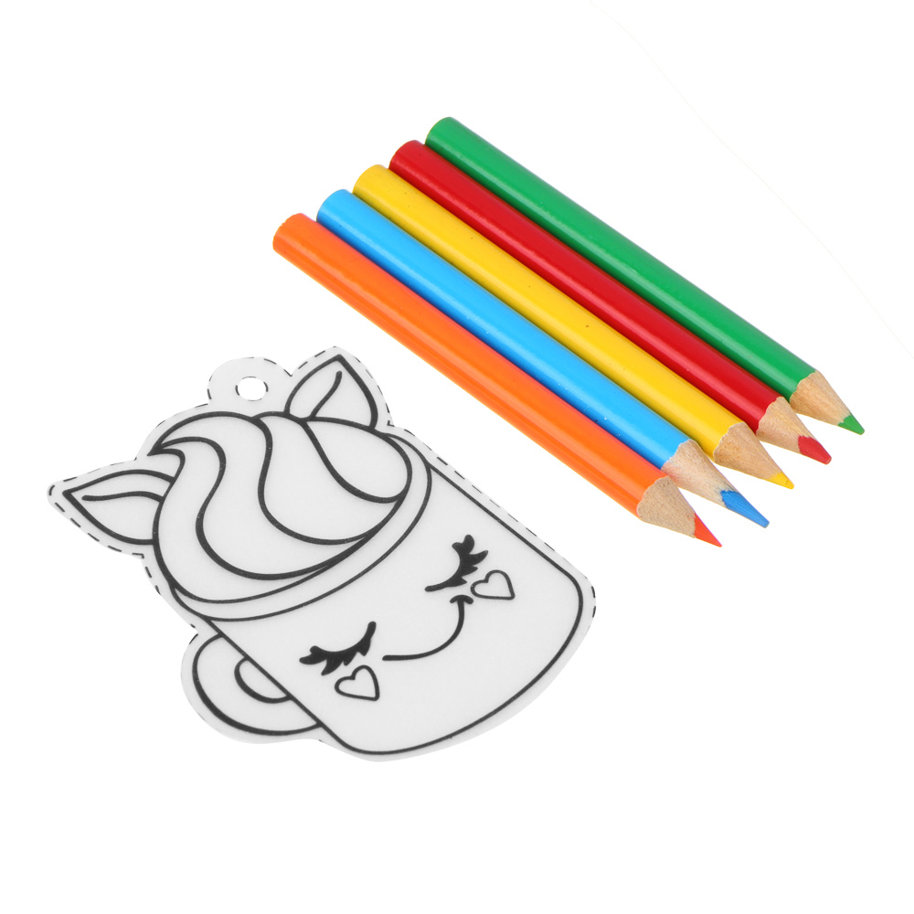 ХОББИХИТ Набор для творчества "Шринк пластик", PS, текстиль, цветные карандаши, 15,5х25см, 4 дизайна, арт.№ 283-005