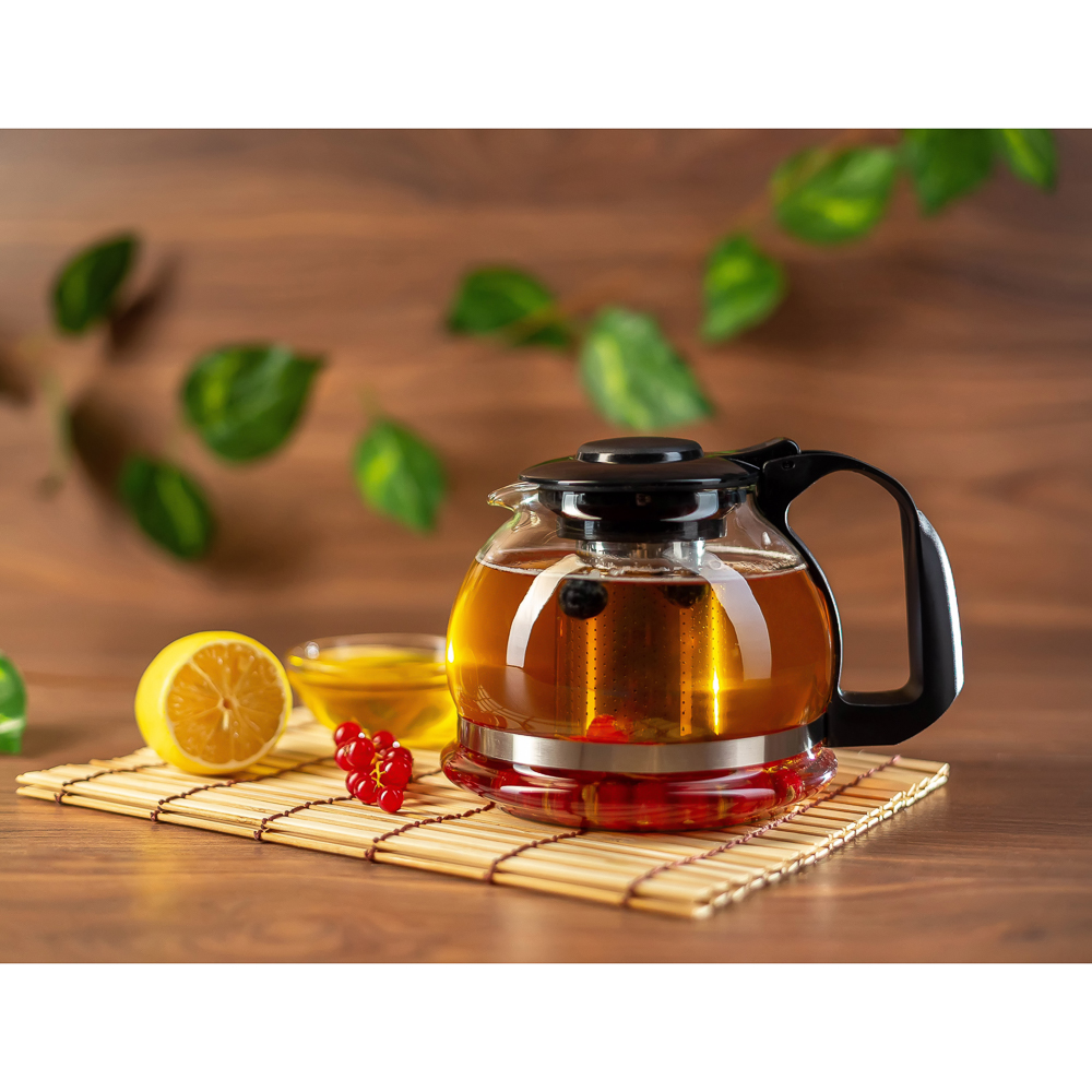 VETTA Чайник заварочный 1500мл, ситечко из нержавеющей стали, стекло, полипропилен, арт.№ 850-101